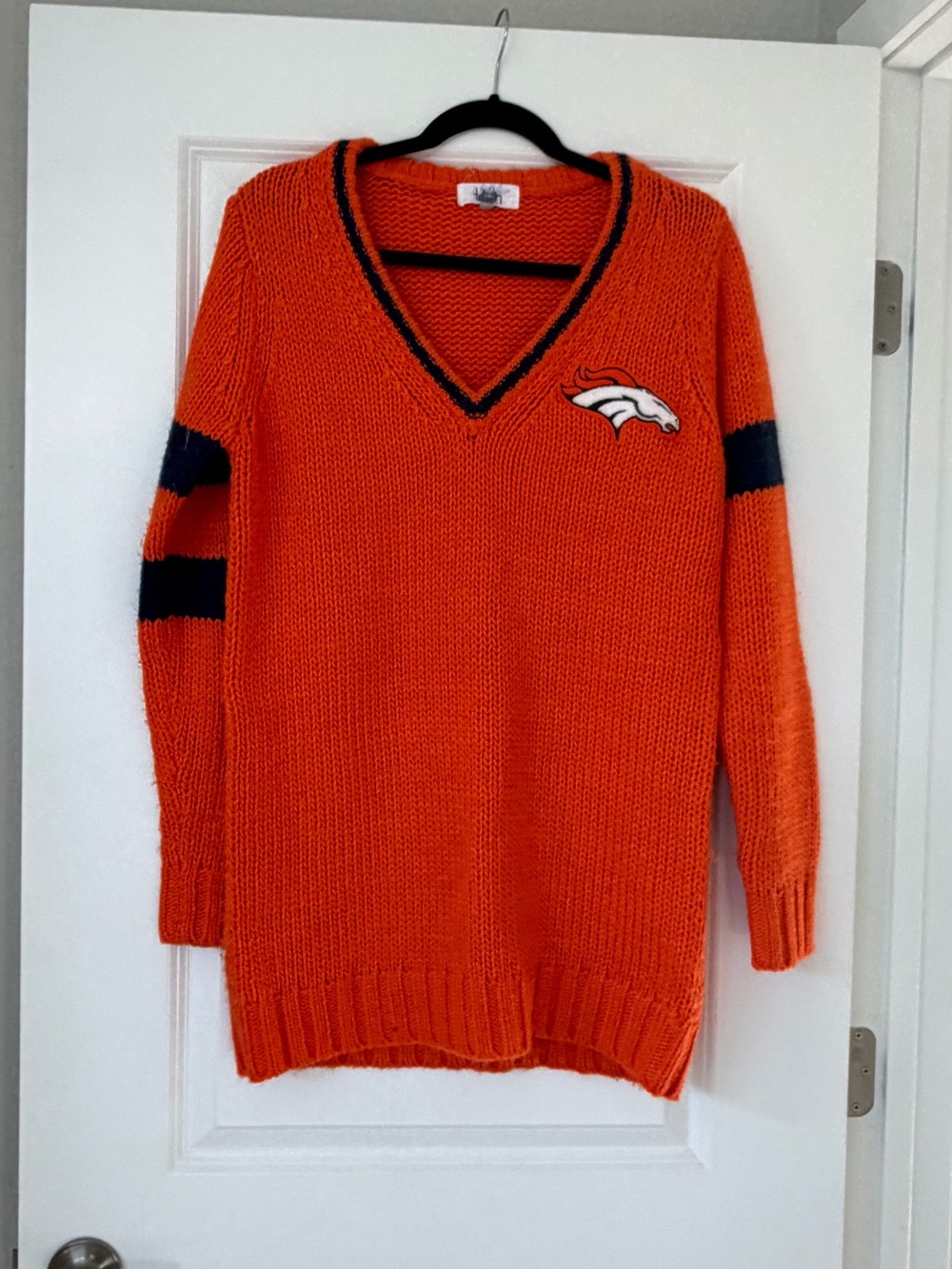 Touch by Alyssa Milano Denver Broncos V-Neck Knit Sweater